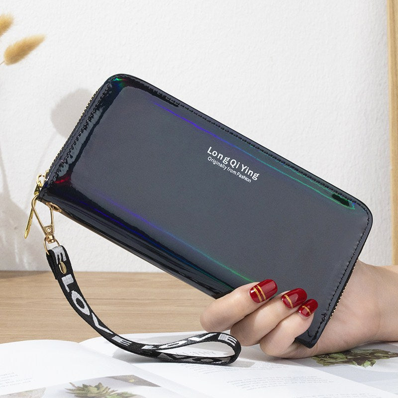 Wholesale Laser Long and Large Capacity PU Wallets